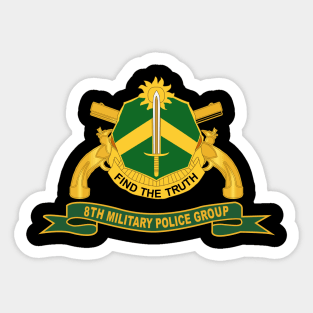 8th Military Police Group with MP Branch and Ribbon Sticker